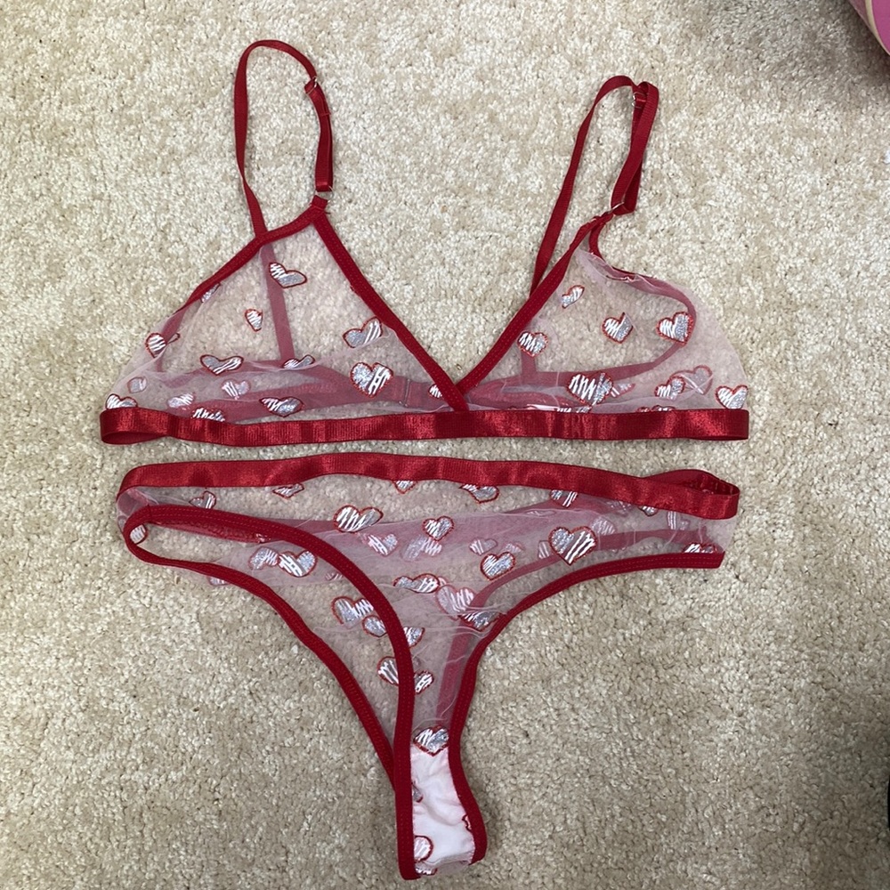 Heart Mesh Lingerie